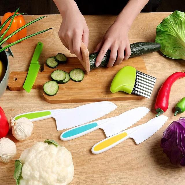 Kids Kitchen Knives Kid Friendly Knives Kit Kids Safe Knives For Cooking  Kids Kitchen Knives For Parent-Child Games&Exercise - AliExpress